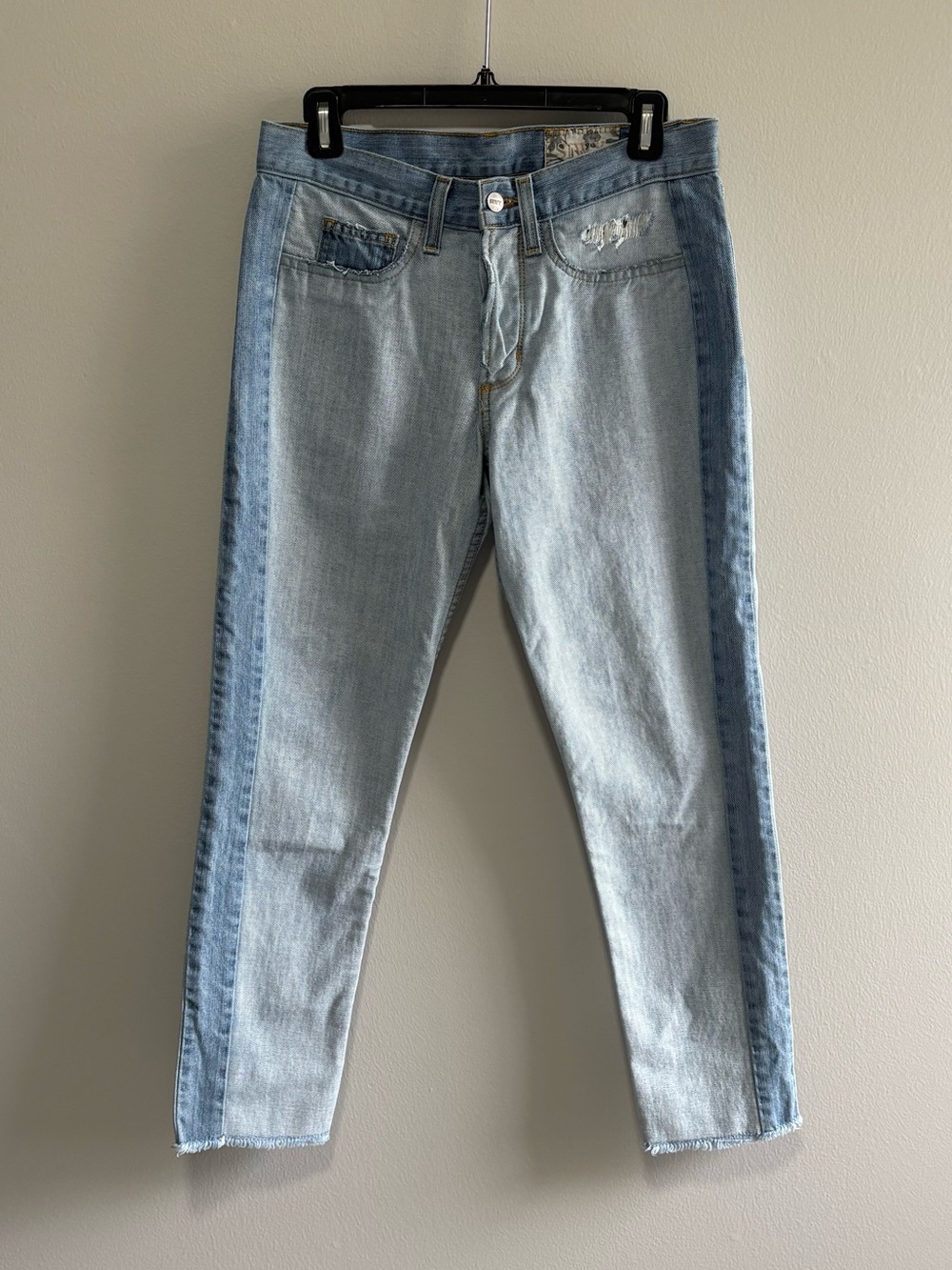 SIWY Nada When I’m With You Jeans 27 Two Tone Distressed Raw Hem